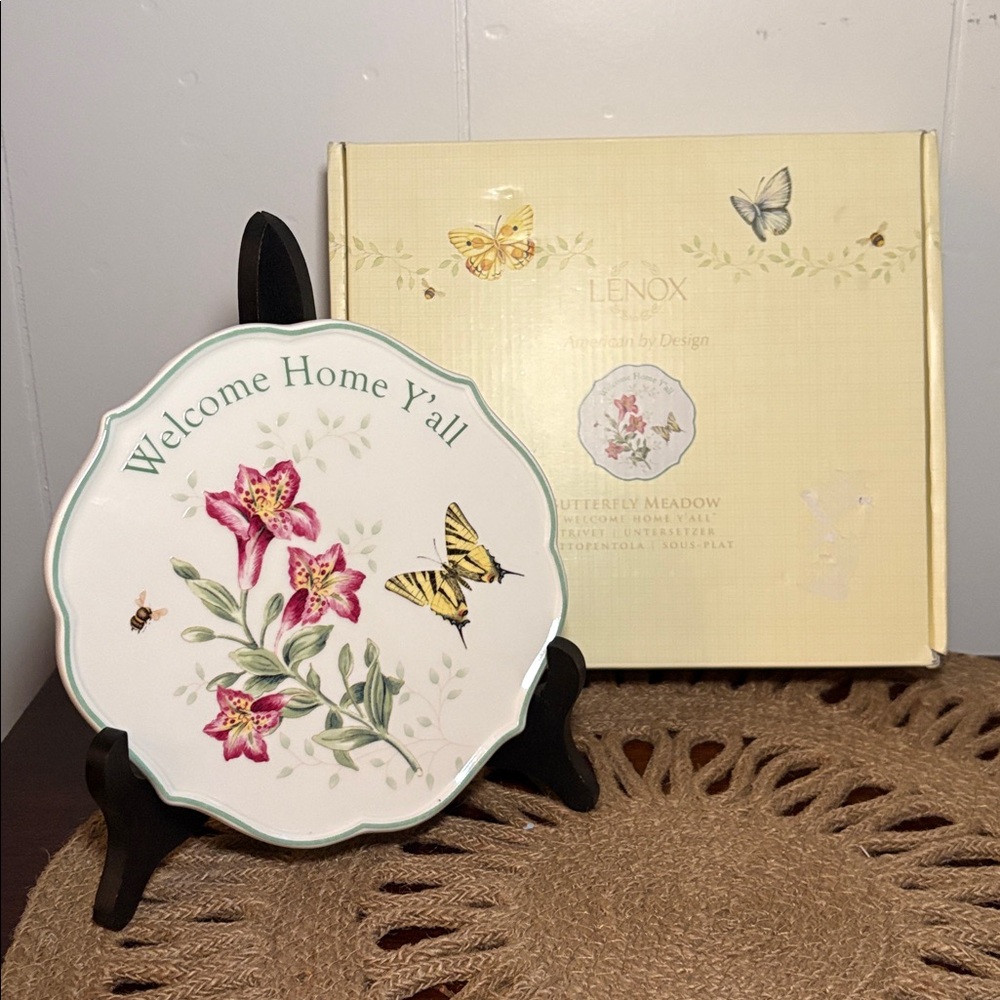 Lenox Butterfly Meadow Box with Yellow and Blue Accents